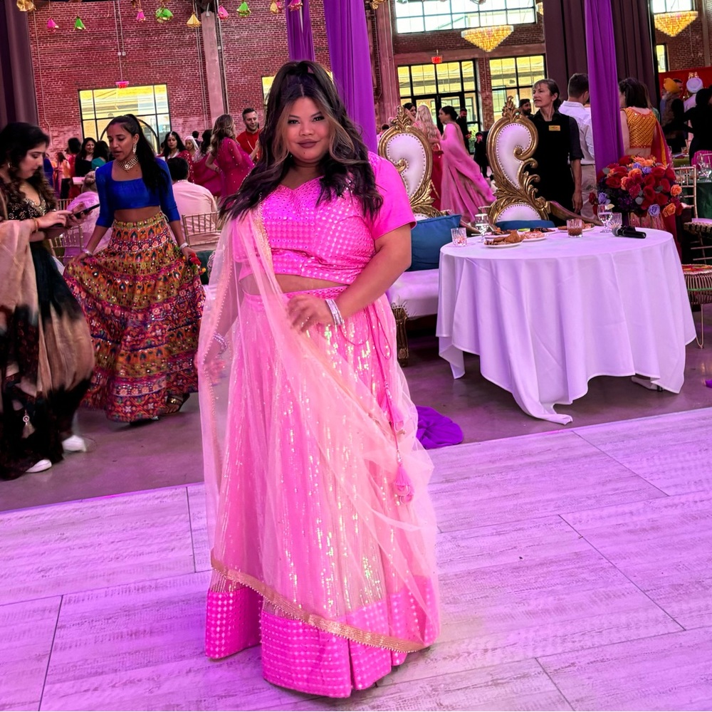 custom plus size lehenga worn once